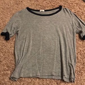 Crop ringer tee